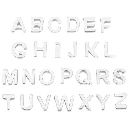 Stainless Steel Alphabet Shape Beads – A-Z