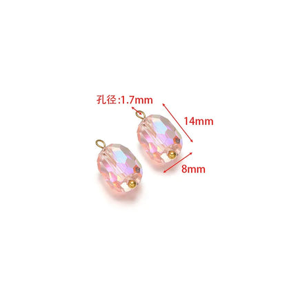 Crystal & Pearl Bead Charms with Stainless Steel Loop