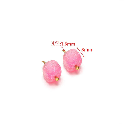 Crystal & Pearl Bead Charms with Stainless Steel Loop