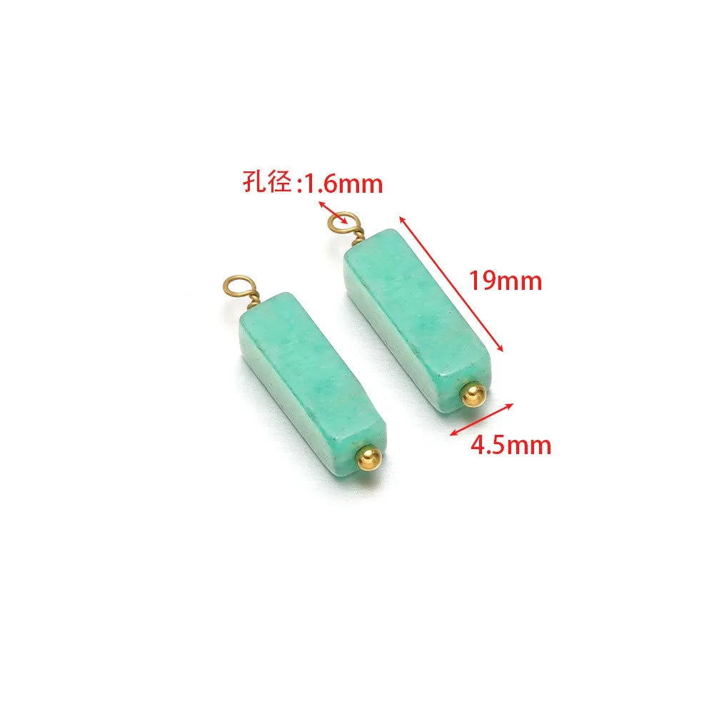 Crystal & Pearl Bead Charms with Stainless Steel Loop