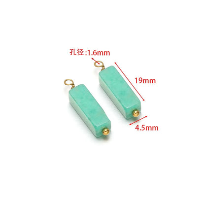 Crystal & Pearl Bead Charms with Stainless Steel Loop