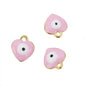 Stainless Steel Evil Eye Heart Charms