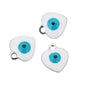 Stainless Steel Evil Eye Heart Charms