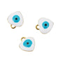 Stainless Steel Evil Eye Heart Charms