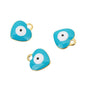 Stainless Steel Evil Eye Heart Charms