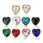 Faceted Glass Heart Charms