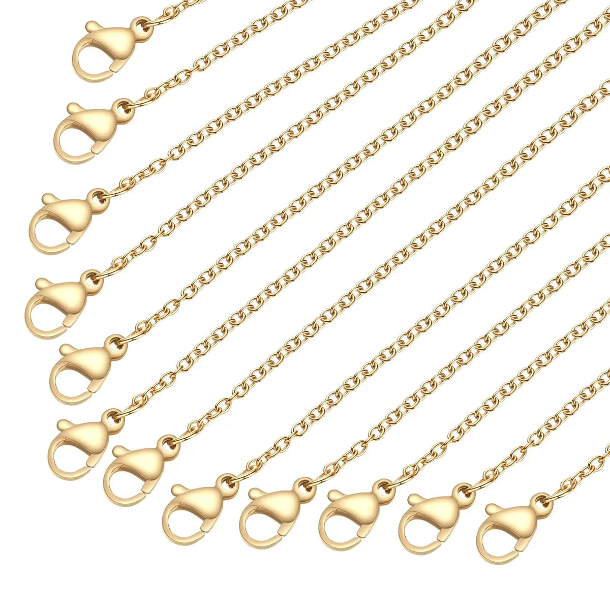 Gold Plated Stainless Steel Cable Necklace Chain