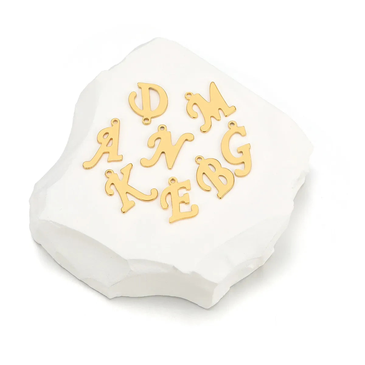 Stainless Steel Script Initial Charms – A-Z