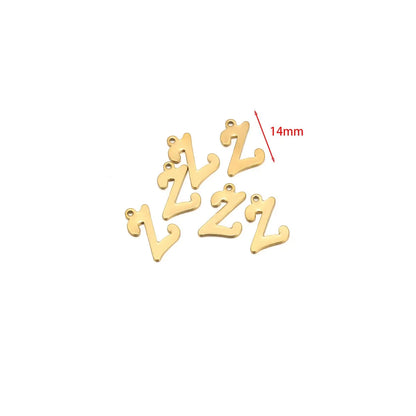Stainless Steel Script Initial Charms – A-Z