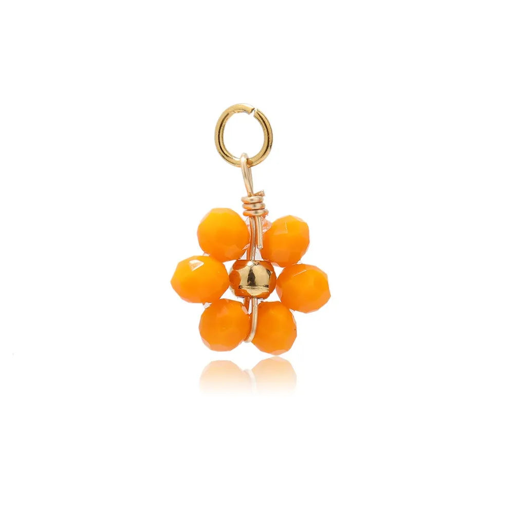 Multicolor Crystal Flower Charms
