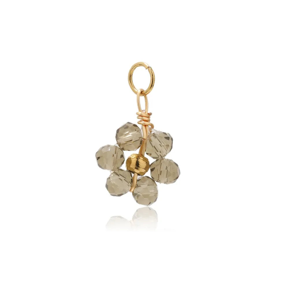 Multicolor Crystal Flower Charms