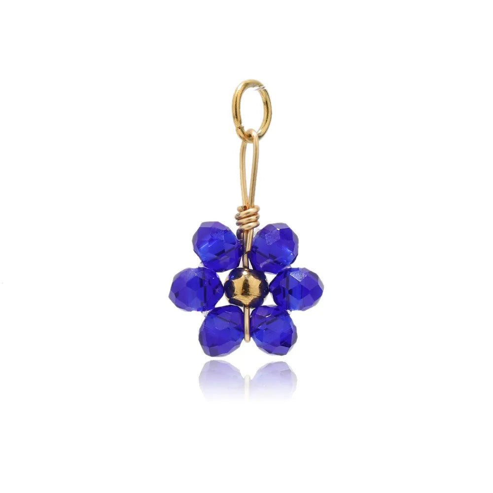 Multicolor Crystal Flower Charms