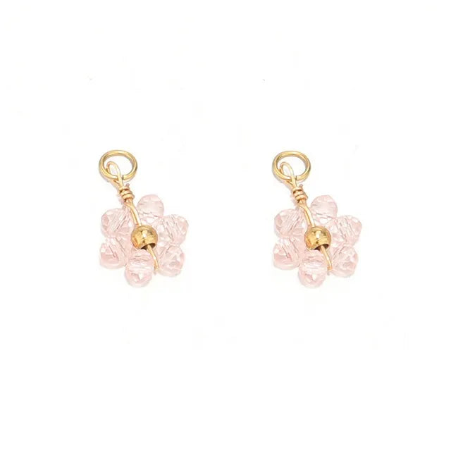 Multicolor Crystal Flower Charms