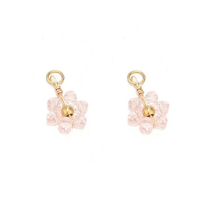 Multicolor Crystal Flower Charms