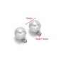 Round Pearl Charms with Stainless Steel Loop