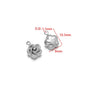Stainless Steel 3D Rose Flower Charms