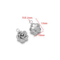 Stainless Steel 3D Rose Flower Charms