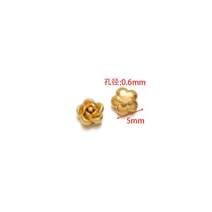 Stainless Steel 3D Rose Flower Charms