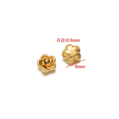 Stainless Steel 3D Rose Flower Charms