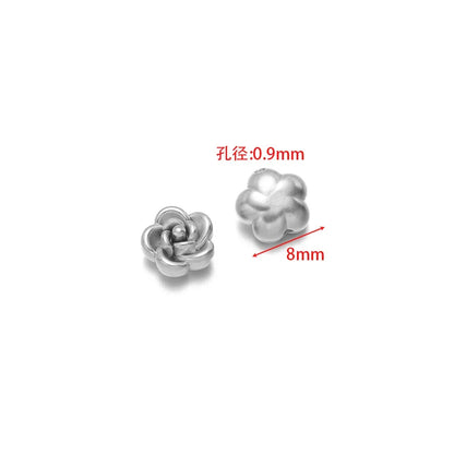 Stainless Steel 3D Rose Flower Charms