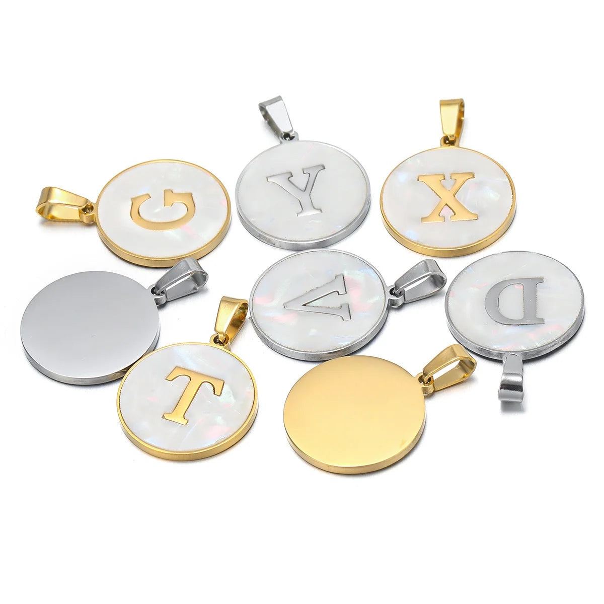 UEE Jewelry Stainless Steel Alphabet Charms A-Z