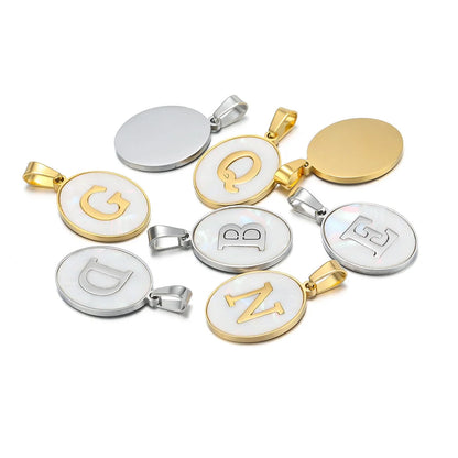 UEE Jewelry Stainless Steel Alphabet Charms A-Z