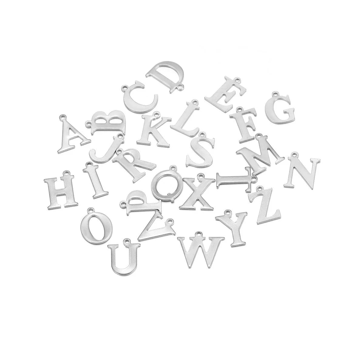 UEE Jewelry Stainless Steel Alphabet Charms A-Z