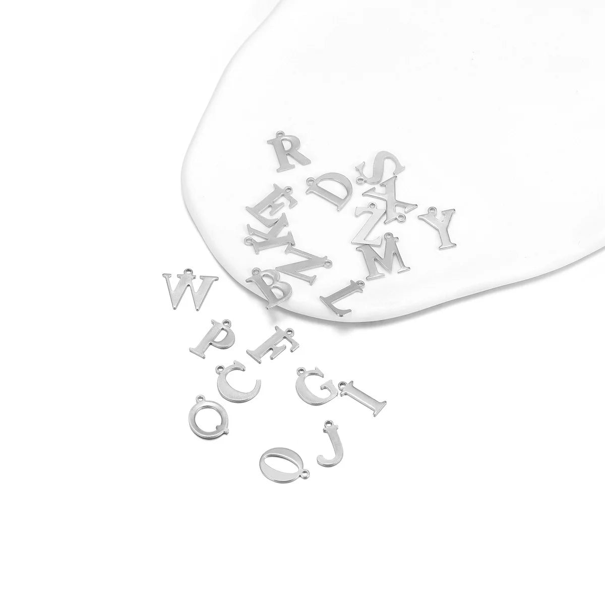 UEE Jewelry Stainless Steel Alphabet Charms A-Z