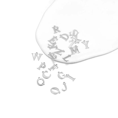 UEE Jewelry Stainless Steel Alphabet Charms A-Z