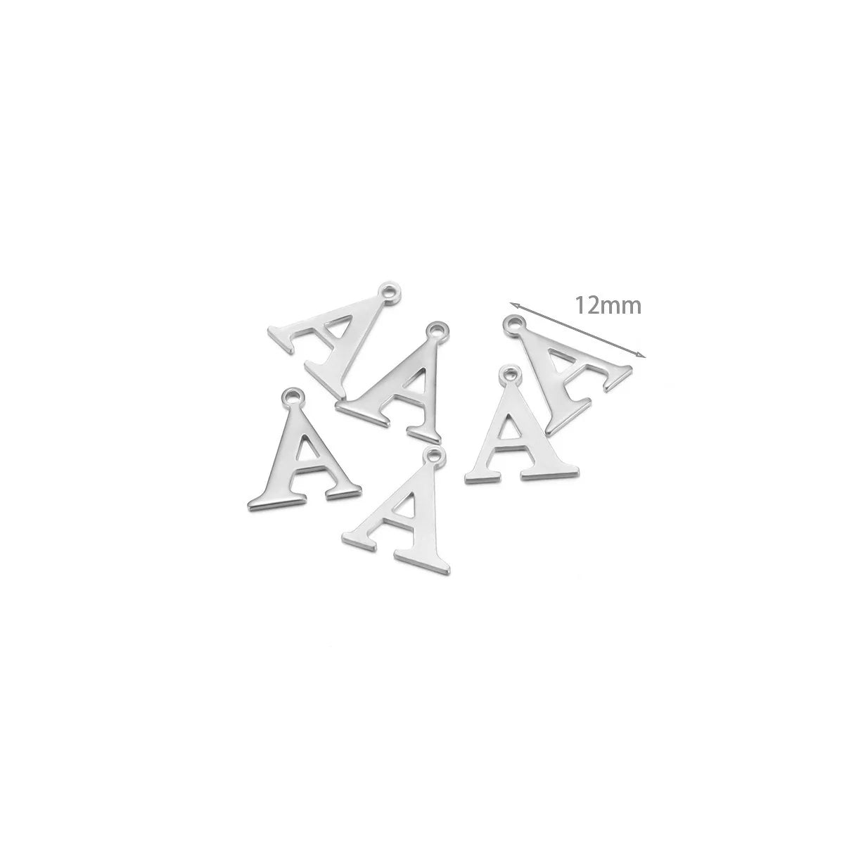 UEE Jewelry Stainless Steel Alphabet Charms A-Z