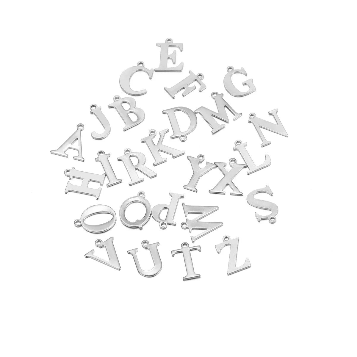 UEE Jewelry Stainless Steel Alphabet Charms A-Z