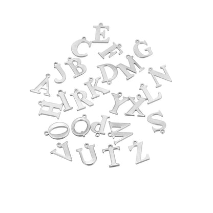 UEE Jewelry Stainless Steel Alphabet Charms A-Z