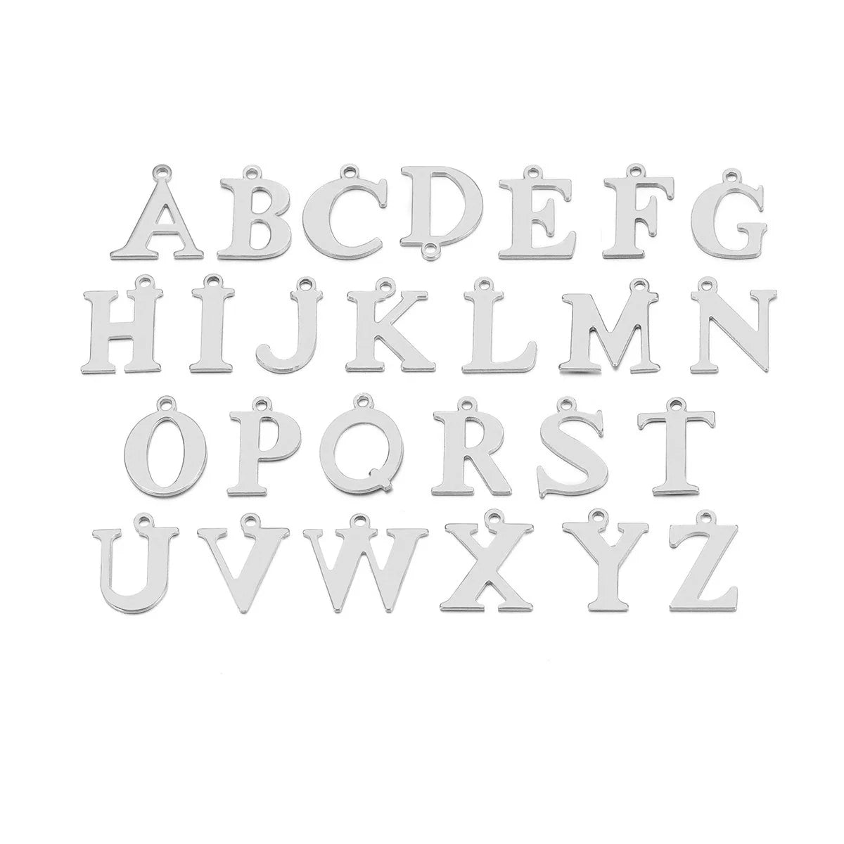 UEE Jewelry Stainless Steel Alphabet Charms A-Z
