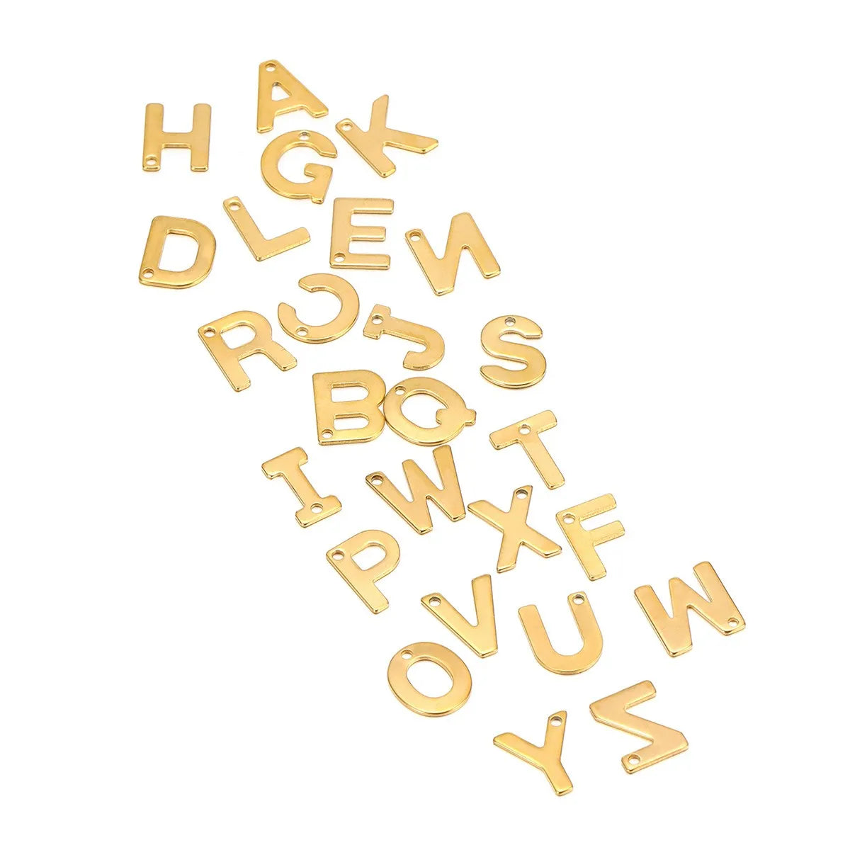 Stainless Steel Alphabet Letter Charms A–Z