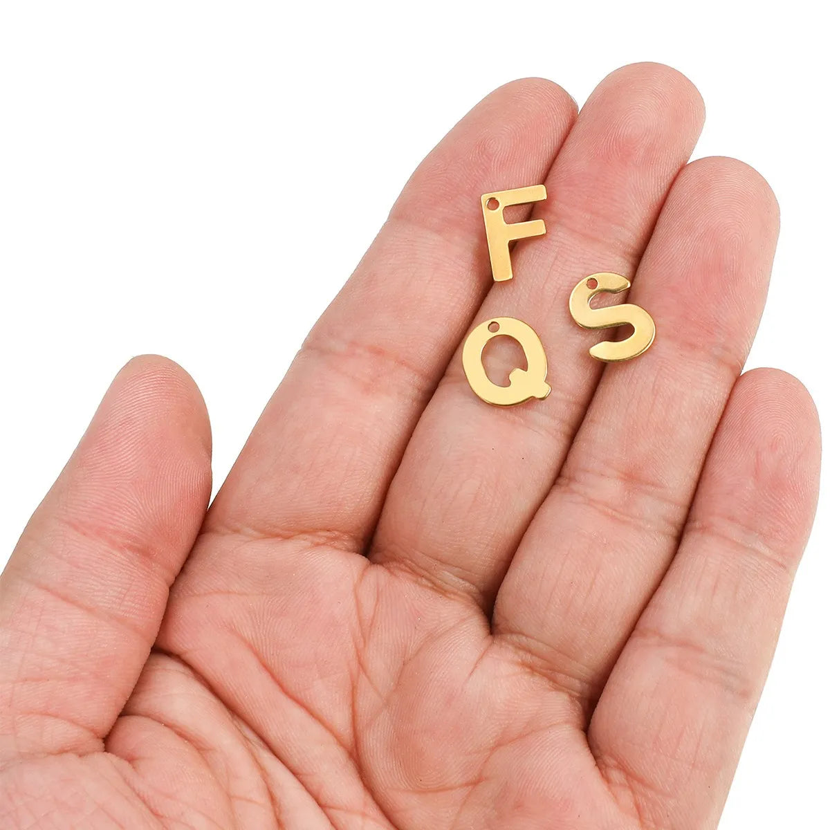 Stainless Steel Alphabet Letter Charms A–Z