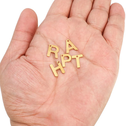 Stainless Steel Alphabet Letter Charms A–Z