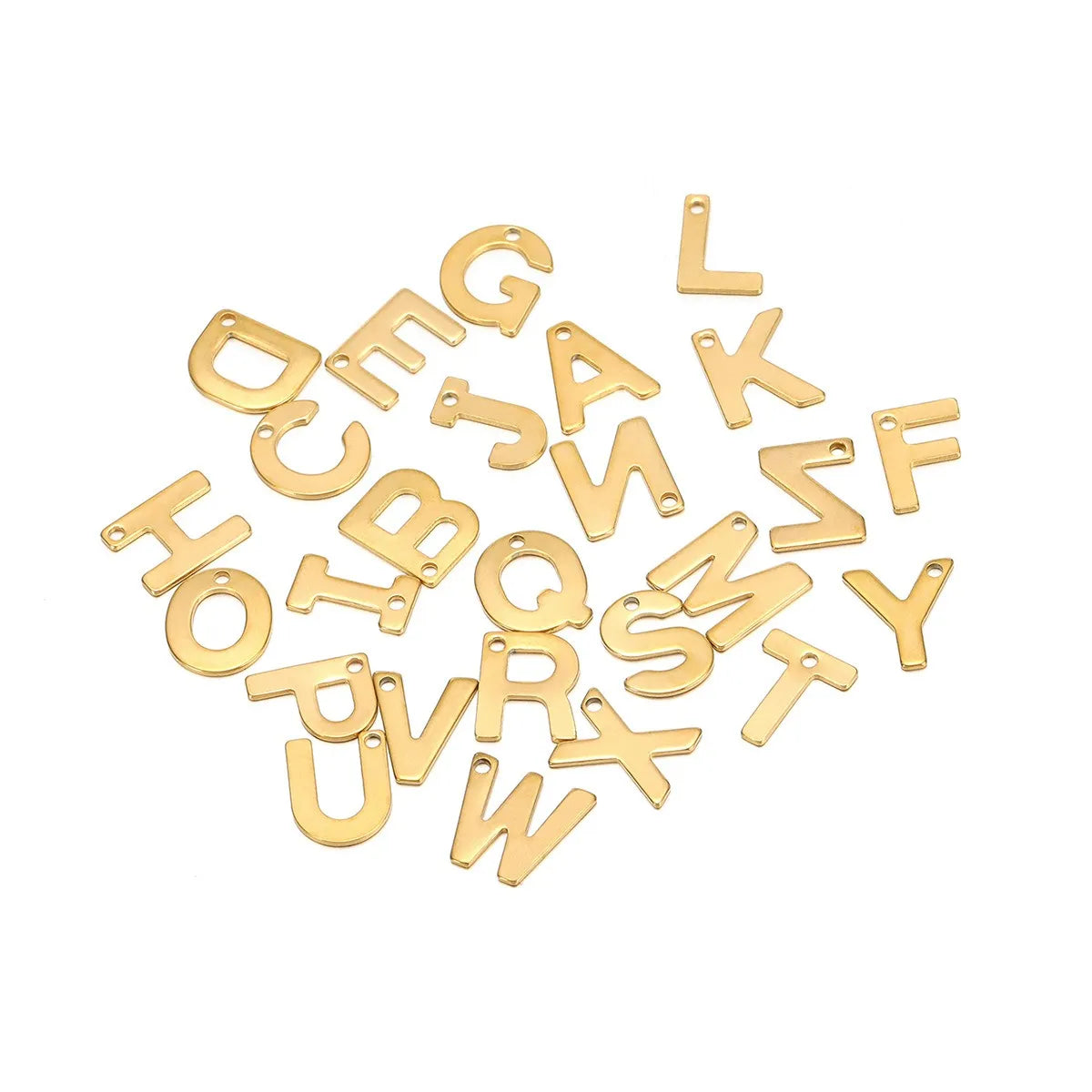 Stainless Steel Alphabet Letter Charms A–Z
