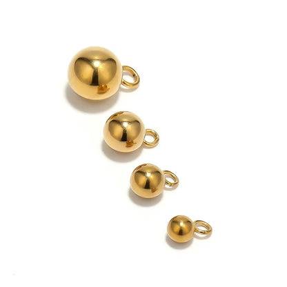 Stainless Steel Ball Charms with Loop