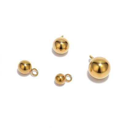 Stainless Steel Ball Charms with Loop