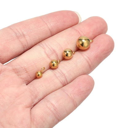 Stainless Steel Ball Charms with Loop
