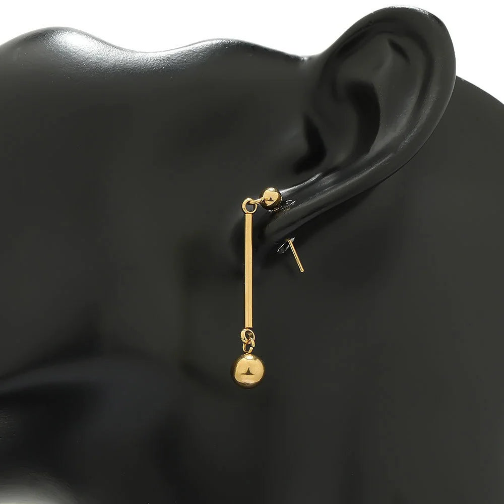 Stainless Steel Ball Stud Earring Posts with Loop