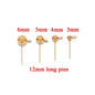 Stainless Steel Ball Stud Earring Posts with Loop