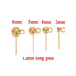 Stainless Steel Ball Stud Earring Posts with Loop