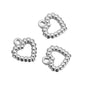 Stainless Steel Beaded Heart Charms & Links