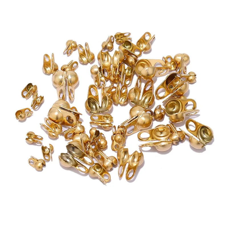 Stainless Steel Clamshell Bead Tips