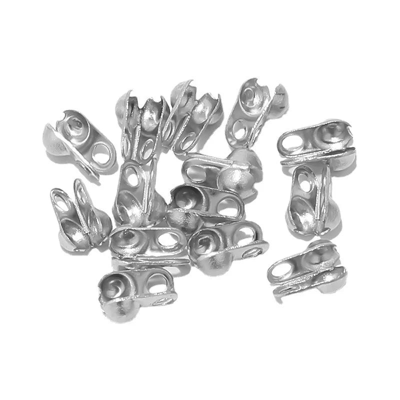 Stainless Steel Clamshell Bead Tips