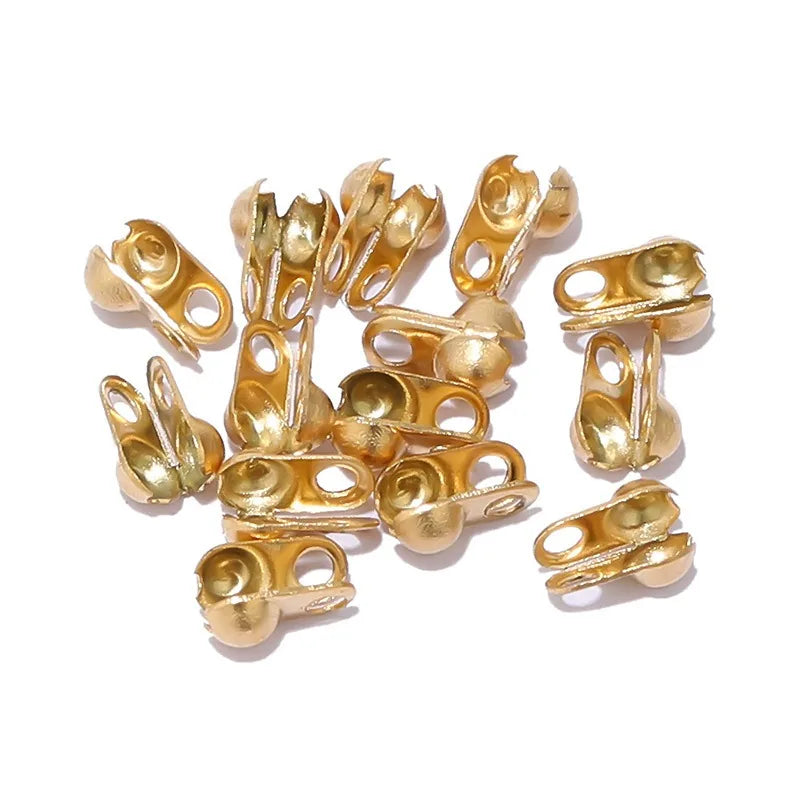 Stainless Steel Clamshell Bead Tips