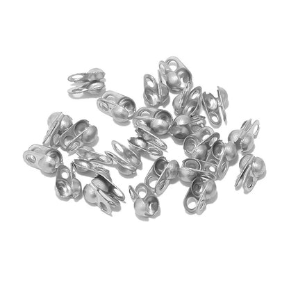 Stainless Steel Clamshell Bead Tips
