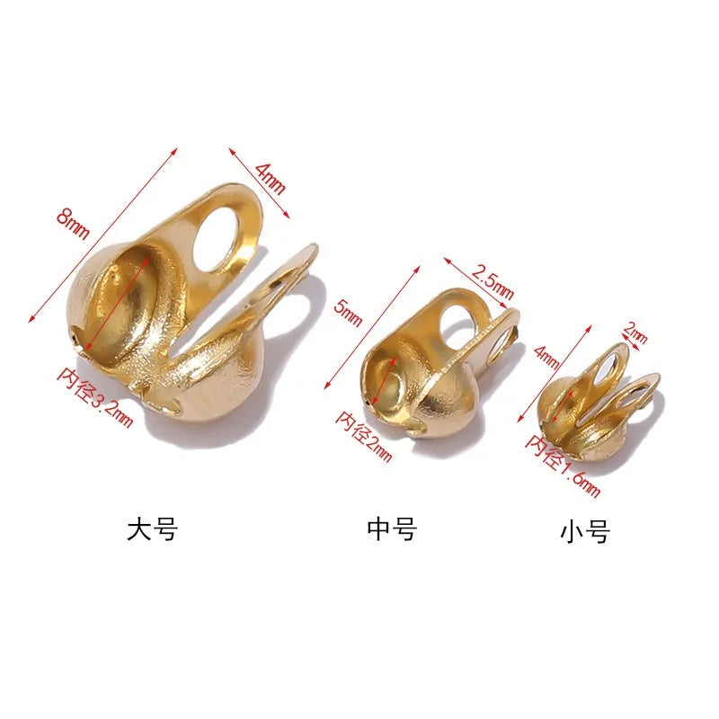 Stainless Steel Clamshell Bead Tips
