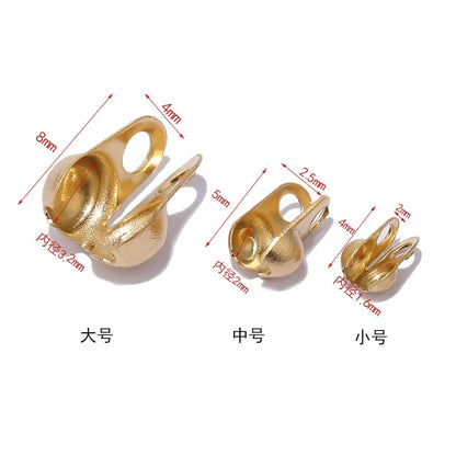 Stainless Steel Clamshell Bead Tips